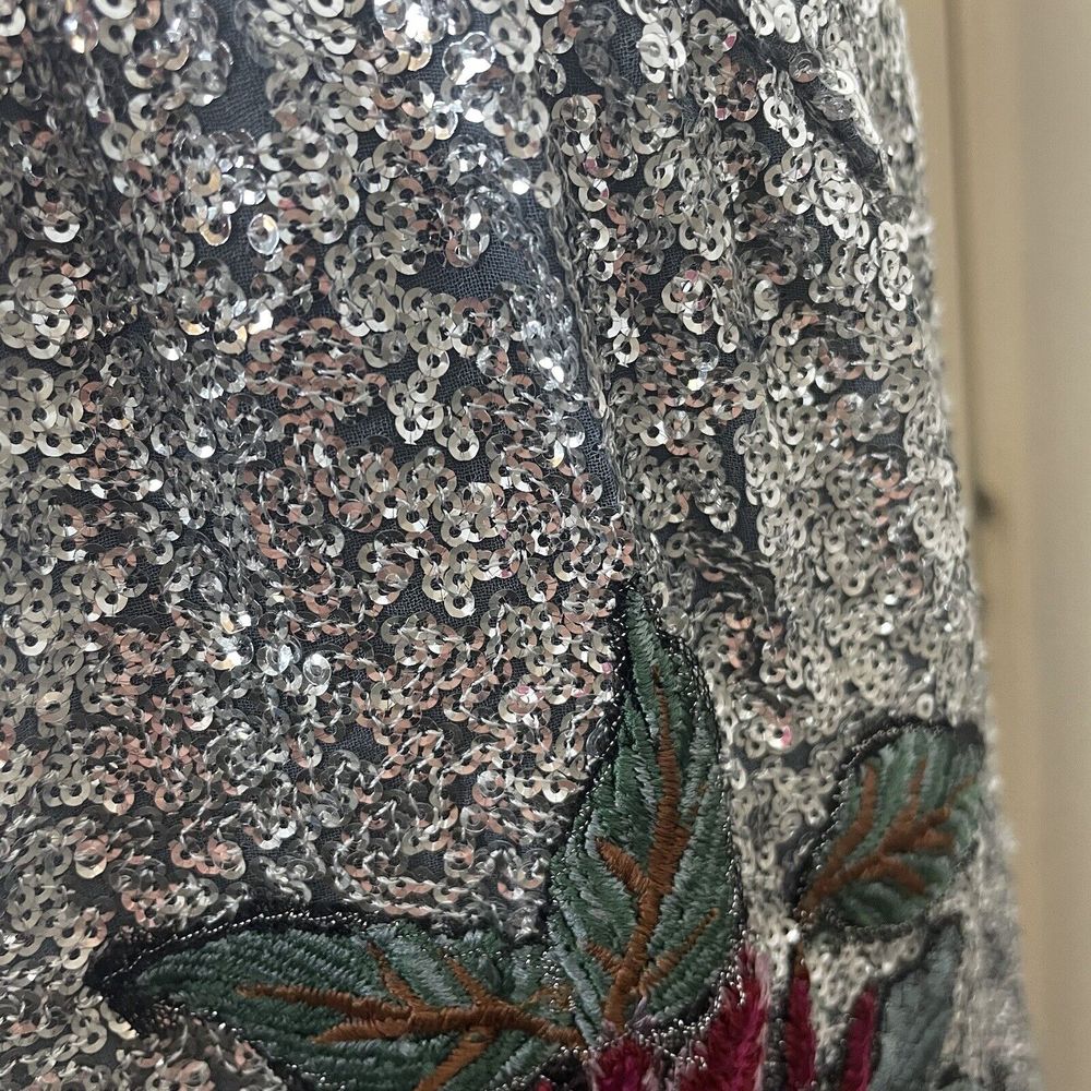 RARE ASO Alexis in Schitt’s Creek Zara Sequin Size Medium Embroidered Dress TV - Picture 14 of 16